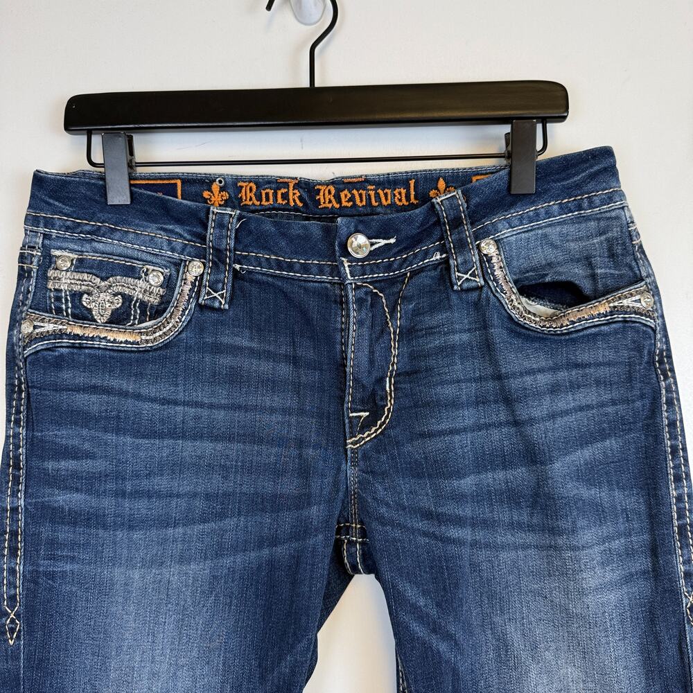 Rock Revival Yara Crop Low Rise Jeans Womens - 30 - Picture 2 of 9